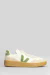 Veja V-90 O.t Sneakers In White Suede And Leather In White