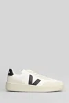 Veja V-90 Sneakers In Black And White Leather In Multi
