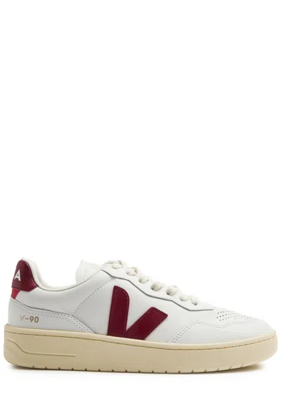 VEJA VEJA V-90 PANELLED LEATHER SNEAKERS