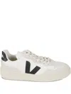 Veja V90 White Sneaker With Side Logo And Perforated Toe In Leather Unisex In White