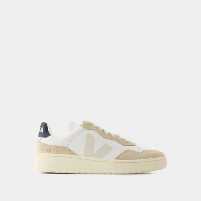 VEJA SNEAKERS V-90 - VEJA - CUIR - BLANC PIERRE