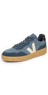 Veja V-90 Suede Sneakers In Blue