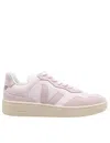 Veja White And Pink Elevated Sneakers With Textured Detailing In Pink