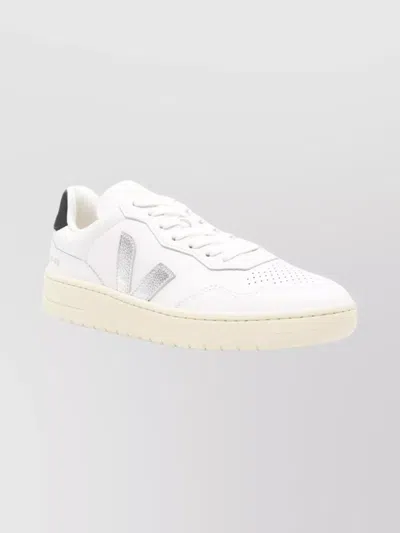 Veja V-90 Sneakers With Round Toe Design In White
