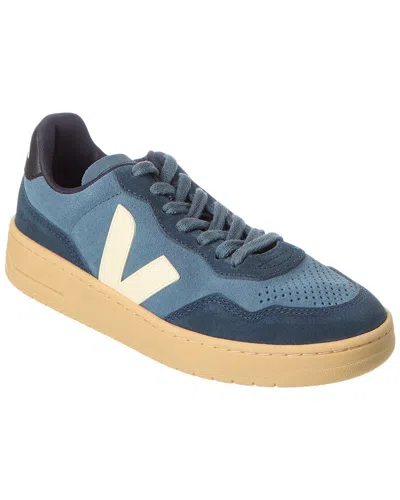 Veja V-90 Suede Sneaker In Blue