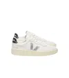 Veja V-90 Ot White Silver Black Sneakers In White