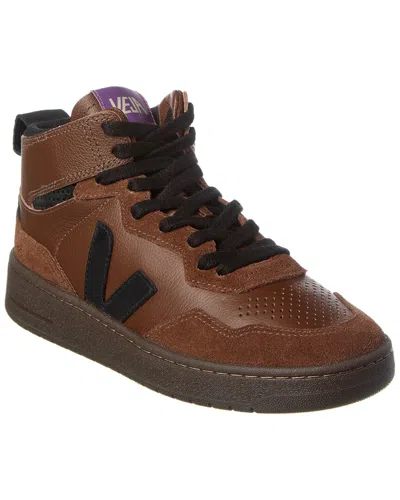 Veja V-95 O. T. Leather Sneaker In Burgundy