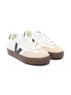 Veja Kids Leather Small Volley Trainers In White