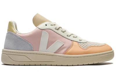 Pre-owned Veja V10 Leather Petale White Sneakers In Pastel