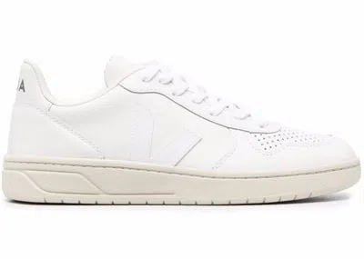 Pre-owned Veja V10 Leather (women's) Sneakers In Extra White