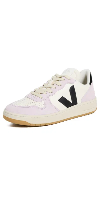Veja V-10 Prime Sneakers Pure Black Parme In Multi