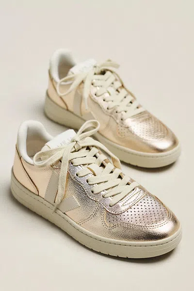Veja V-10 Prime Sneakers In Gold
