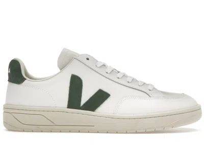 Pre-owned Veja V12 Leather Sneakers In White/cyprus