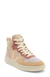 Veja V-15 Mid Top Sneaker In Brown