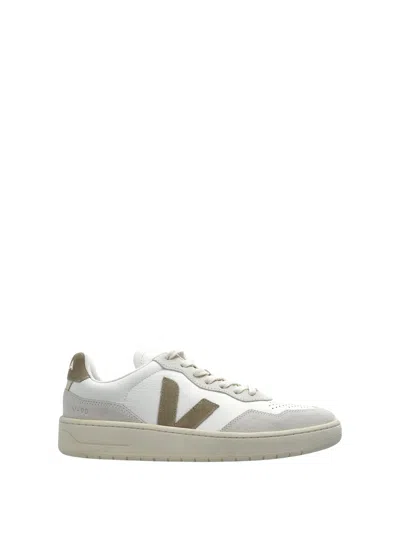 Veja V-90 Lace-up Sneakers In Gray