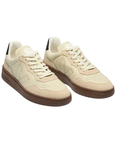 Veja V-90 Leather & Suede Sneaker In Neutral