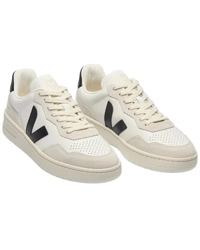 Veja 'v90' White Sneaker With Side Logo And Perforated Toe In Leather Unisex