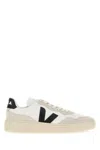 Veja Multicolor Leather And Suede V-90 Sneakers In Neutral