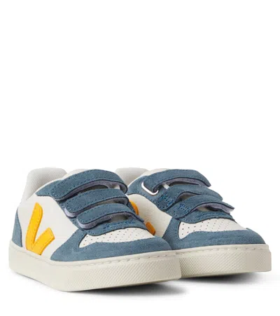 Veja V-90 Leather Sneakers In Multi
