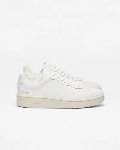Veja V-90 Ot Leather Mens Trainers In Animal Print