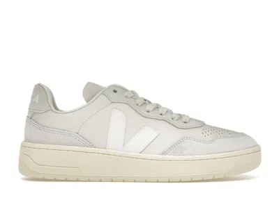 Pre-owned Veja V90 Ot Leather (women's) Sneakers In Gravel/white In Multi