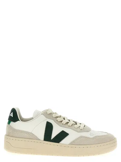 Veja V-90 Leather Sneaker In White