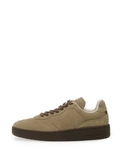 Veja V-90 Suede Taupe Eagle Sneakers In Brown