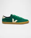 Veja Volley Brushed Suede Sneakers In Green