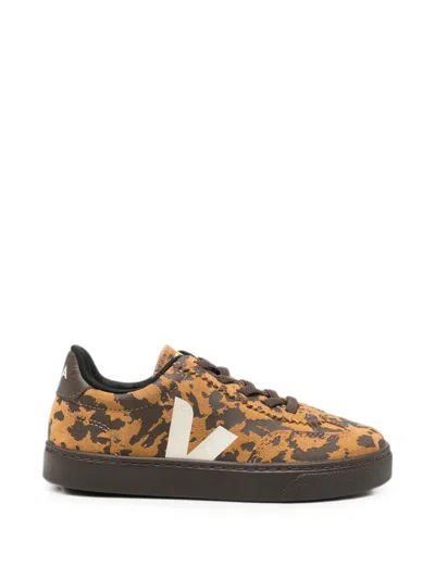 Veja Kids' Volley Camouflage-print Suede Sneakers In Animal Print