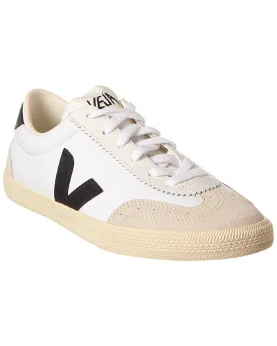 Veja Campo White And Light Blue Leather Sneakers In Multi