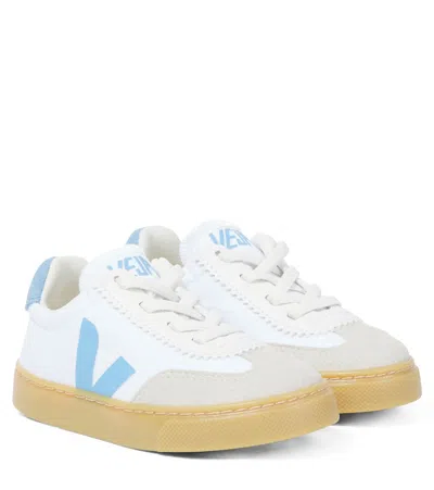 Veja Kids' Volley Canvas Sneakers In White/oth