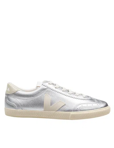 Veja Volley Leather Sneakers Color Silver