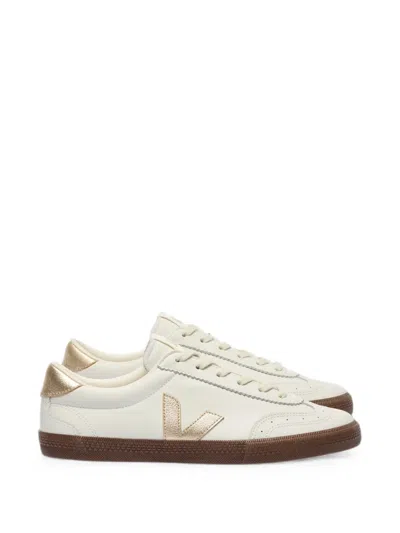 Veja White Calf Leather Bos Taurus Low Top Sneakers