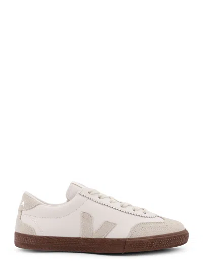 Veja Volley Leather Sneakers With Logo On The Side In Multi