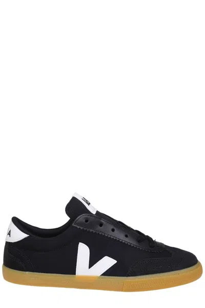 Veja Volley Cotton Canvas Sneakers In Black