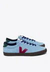 Veja Man Sneakers Azure Size 12 Leather In Blue