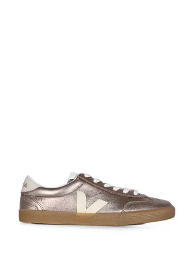 Veja Volley Metallic Leather Sneakers In Multi