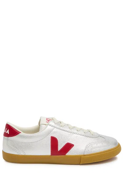 VEJA VEJA VOLLEY METALLIC LEATHER SNEAKERS