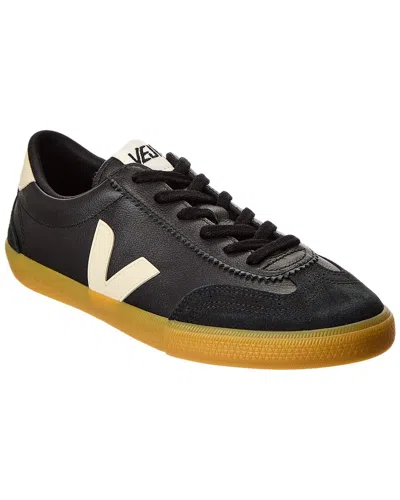 Veja Volley O. T. Leather Sneaker In Black