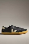 Veja Volley Black Sneaker With Side Logo And Lettering Logo On The Heel In Organic Cotton Unisex In Grey