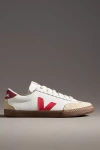 Veja Volley O. T. Leather Sneakers White Pekin Bark In Red