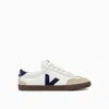 Veja Multicolor Suede And Fabric Volley Sneakers In White