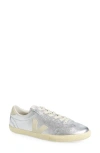 Veja Volley Leather Sneakers Color Silver In Silver Pierre
