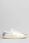 Veja Low-top Metallic Finish Rubber Sole Sneaker