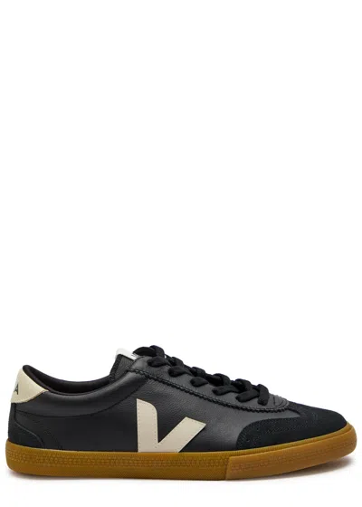 VEJA VEJA VOLLEY PANELLED GRAINED LEATHER SNEAKERS