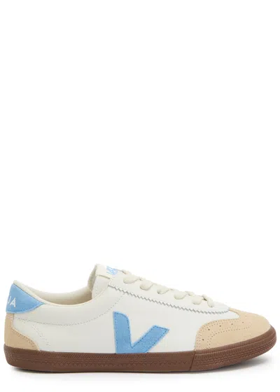 Veja Volley Panelled Grained Leather Sneakers In Multi