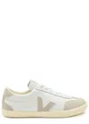 Veja Volley Panelled Leather Sneakers In Grey