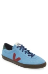 Veja Man Sneakers Azure Size 12 Leather In Aqua/ Marsala/ Eagle