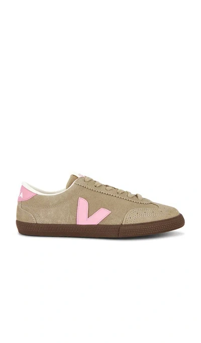 Veja Sneakers Volley Suede Taupe Malibu Bark In Gray