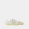 Veja Volley Sneakers In White Suede And Leather In White